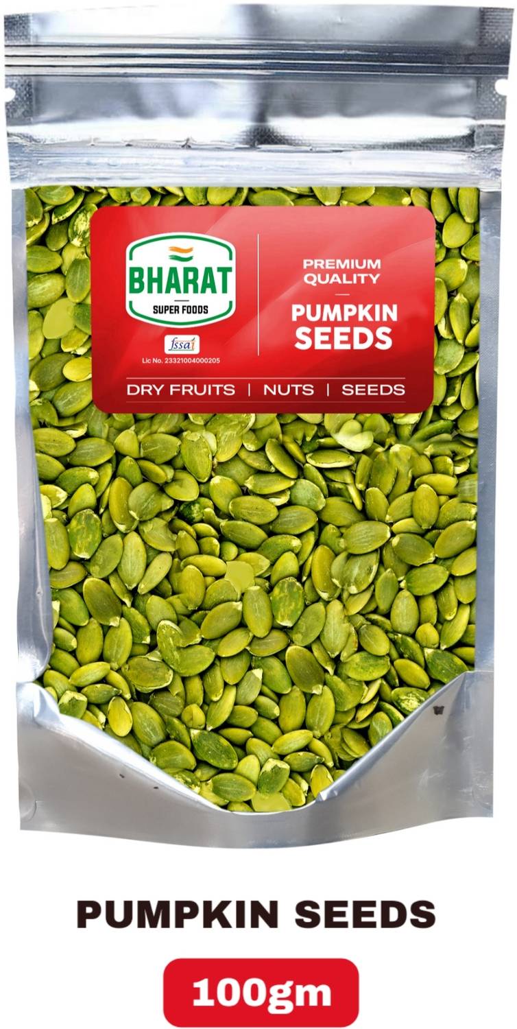 Bharat Super Foods Premium Raw Pumpkin Seeds – Immunity Booster Seed for Eating –100gm Pumpkin Seeds