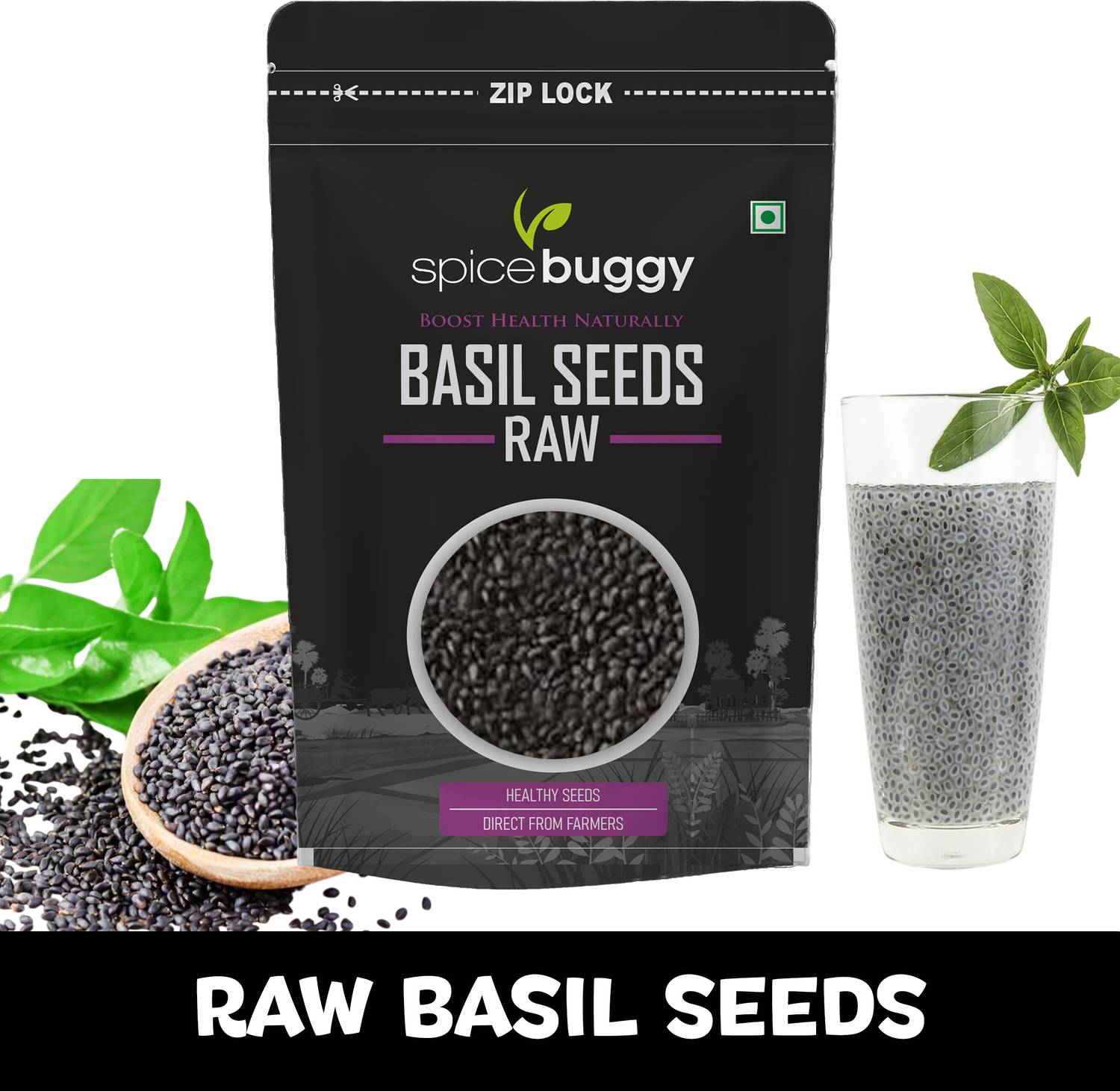 SPICEBUGGY Organic Basil Seeds - Image 3