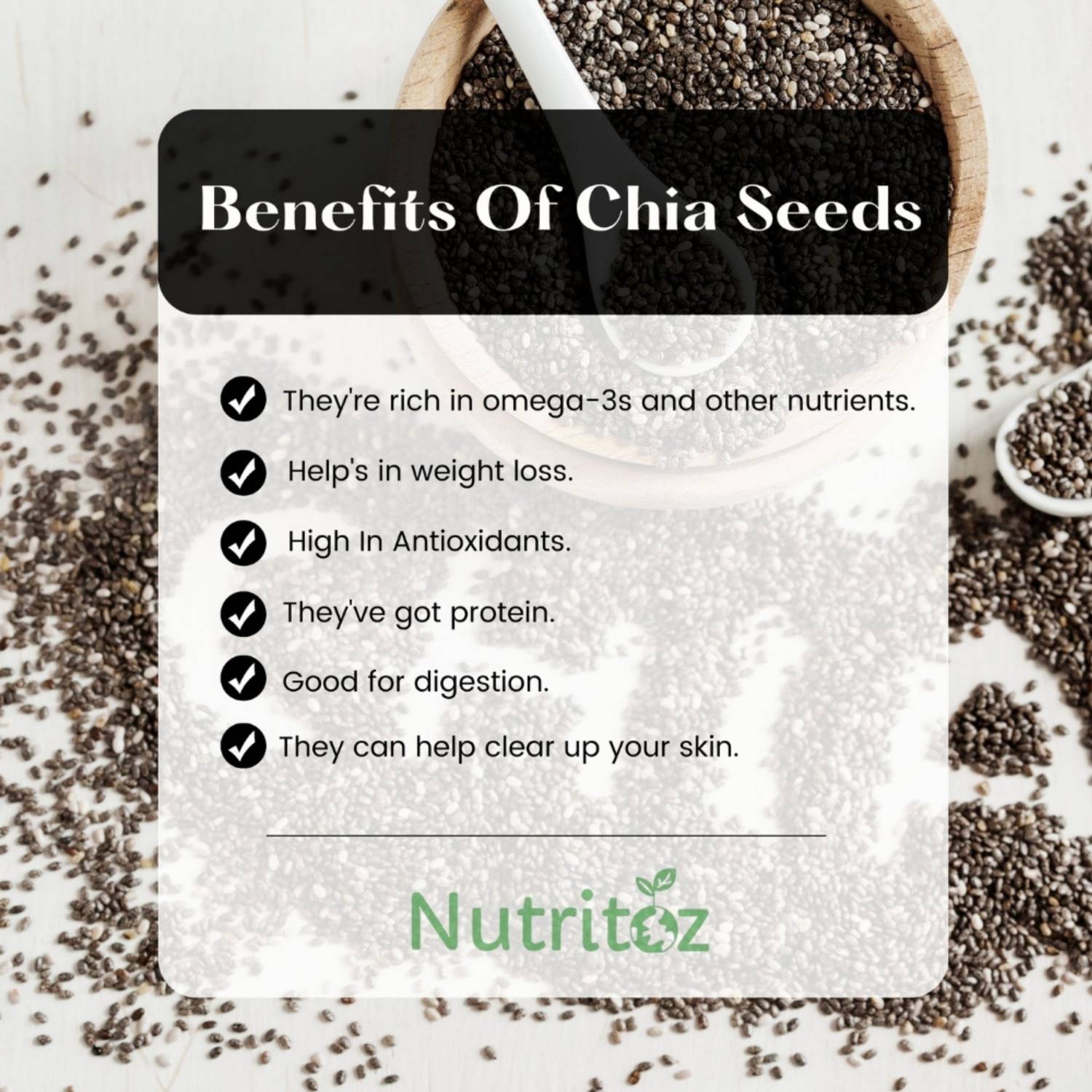 Nutritoz Chia Seeds 200Gm Black Pack of 2 - Image 4