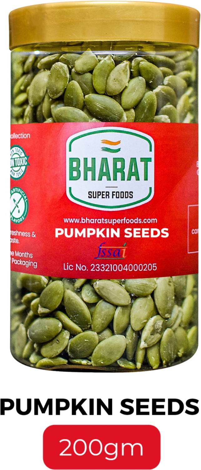 Bharat Super Foods Premium Raw Pumpkin Seeds – Immunity Booster Seed for Eating – 200gm Pumpkin Seeds