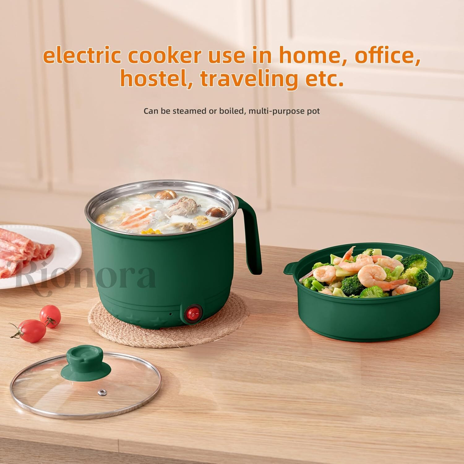 Image of Anadaya Enterprise Electric Multifunction Cooking Pot 1.5 Litre Multi-Purpose Cooker Electric Kettle