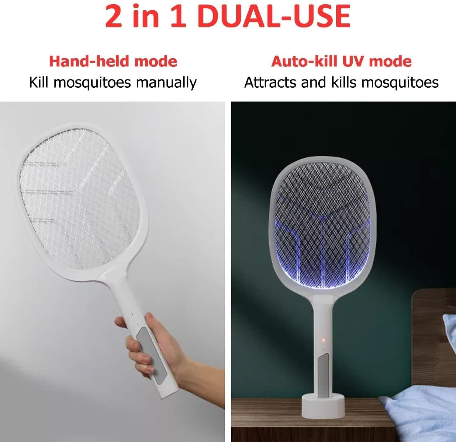 Image of STELIVO Rechargeable Mosquito Killer Racket Bat Electric Insect Killer Indoor, Outdoor