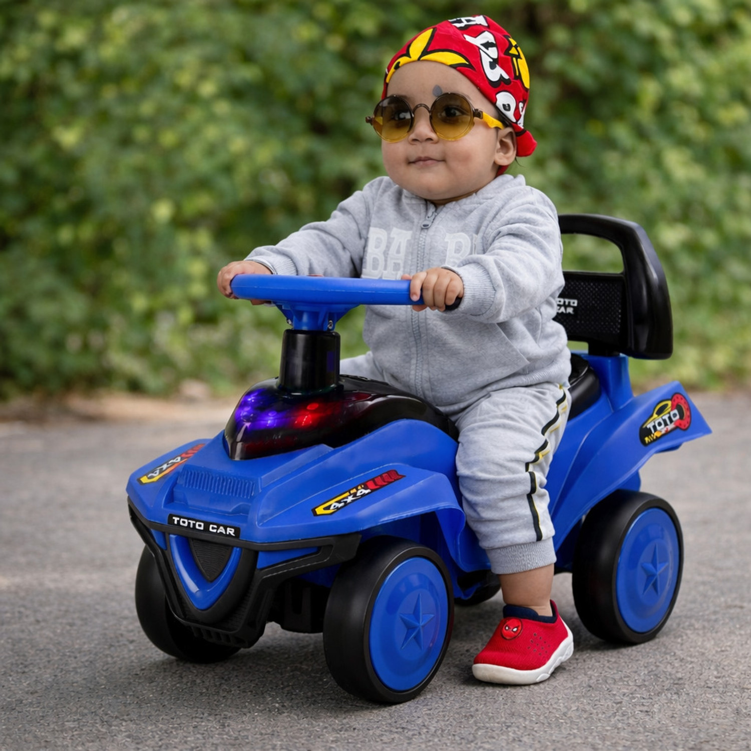 Image of Stylezone Toto Rider Push Ride On Car with Music for Kids Age 1-5 Years Car Non Battery Operated Ride On