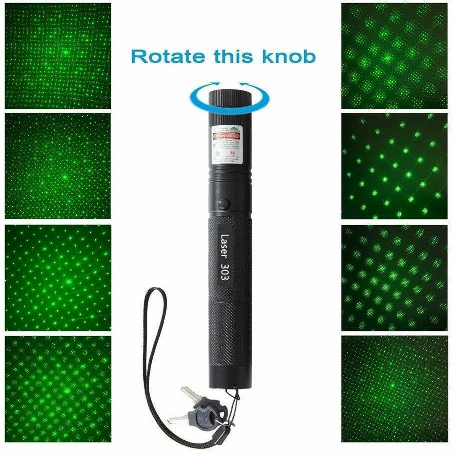 Image of JEYANG RECHARGEABLE RED LASER LIGHT TORCH WITH ON /OFF LOCK (Green)