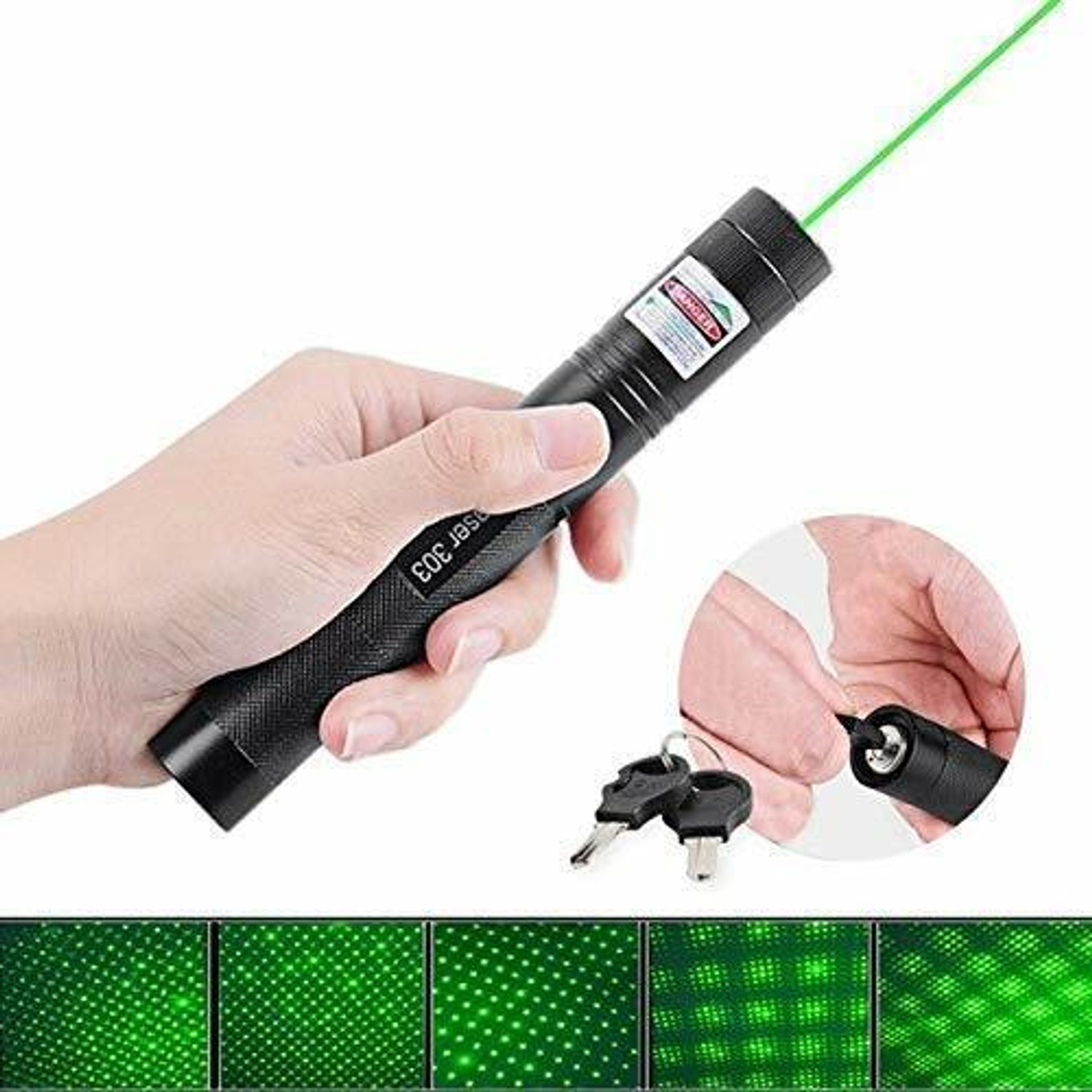 Image of JEYANG RECHARGEABLE RED LASER LIGHT TORCH WITH ON /OFF LOCK (Green)