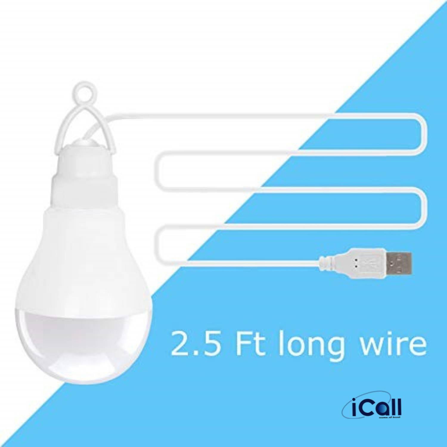 icall BBD 2 USB LED Bulb 5 Watt 6 Volts Bright Light Reading Lamp for Outdoor Camping Used with Any Laptop, PC, Power Bank & Smart Phone Led Light - Image 3