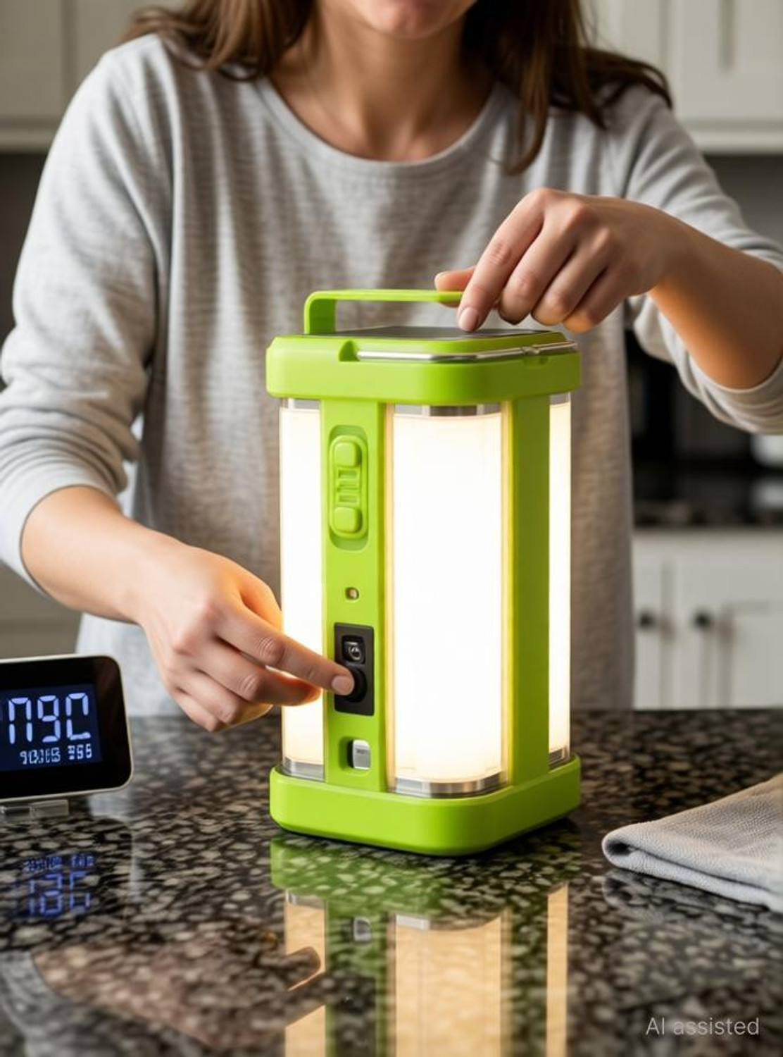 Image of Care 4 Rechargeable Solar Lamp With 32 SMD Bright Light 4 hrs Lantern Emergency Light