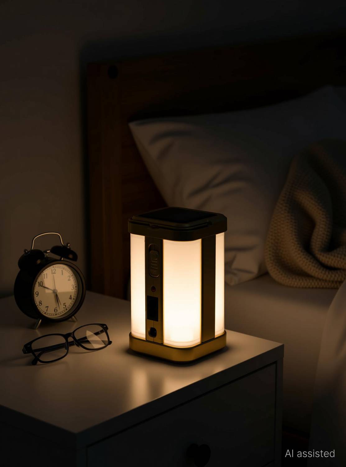 iDOLESHOP Solar 4 Tube 360 Degree Extra Bright Emergency Light 7 hrs Lantern Emergency Light