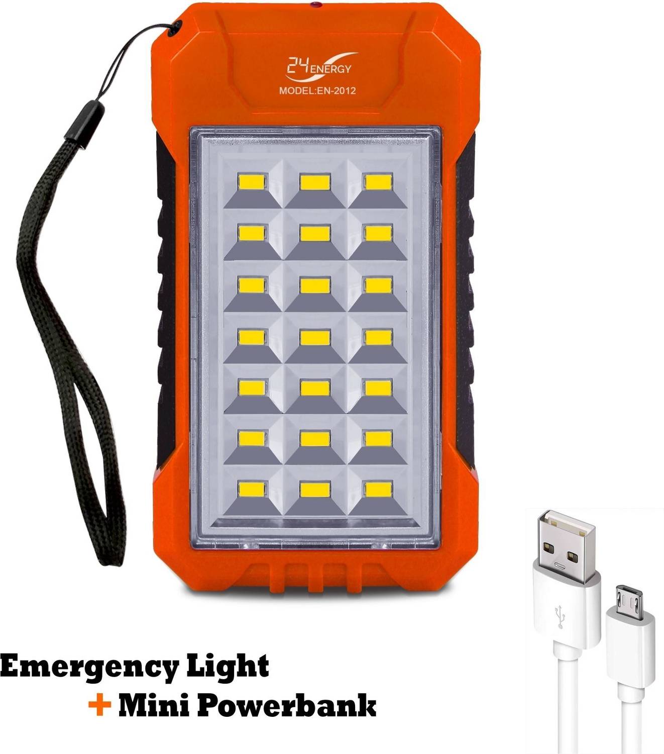 24 ENERGY Power Bank Cum 21 SMD Hi-Bright Rechargeable Solar Light 5 hrs Lantern Emergency Light