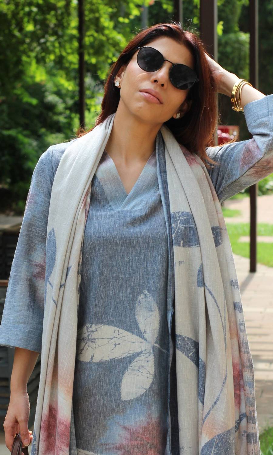 Women Cotton Blend Kurti Pant Dupatta Set - Image 4