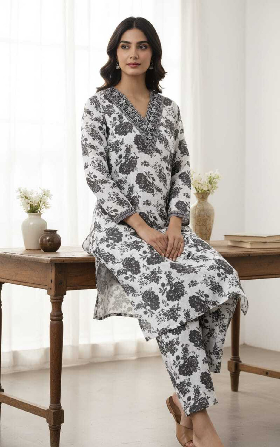 Image of GS Attire Women Kurti Pant Set