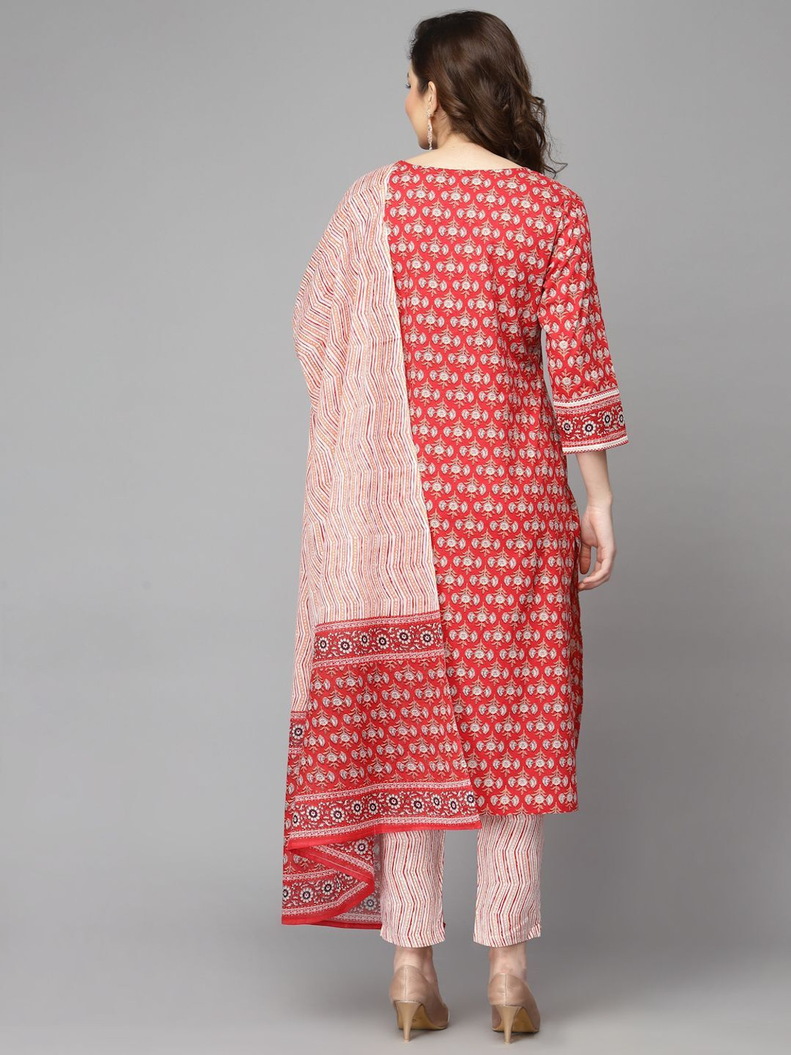 Image of his&her Women Kurta Pant Dupatta Set