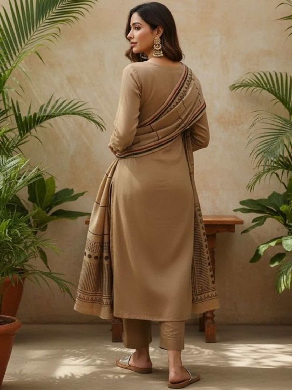 Image of RAJAPARA CREATION Women Kurti Palazzo Dupatta Set