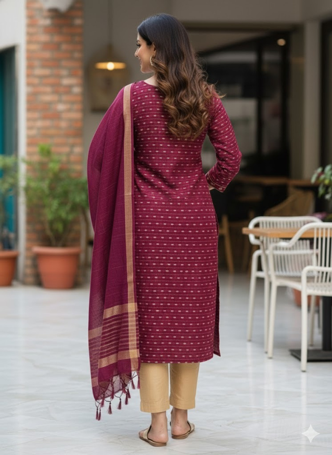 Image of Shefair Embroidered Kurta, Trouser /Pant & Dupatta Set