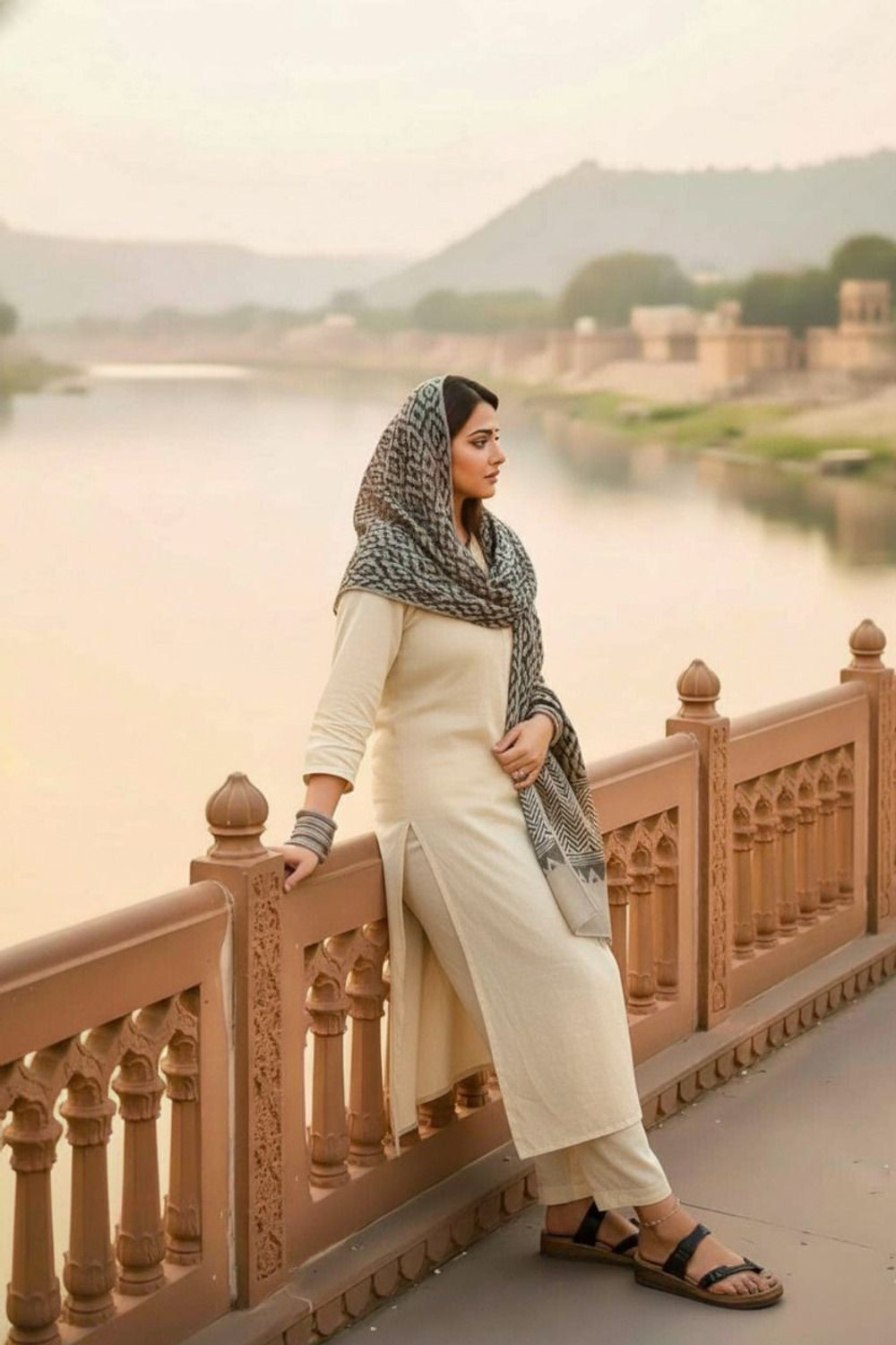 Image of Lamba Creations Women Kurta Pant Dupatta Set