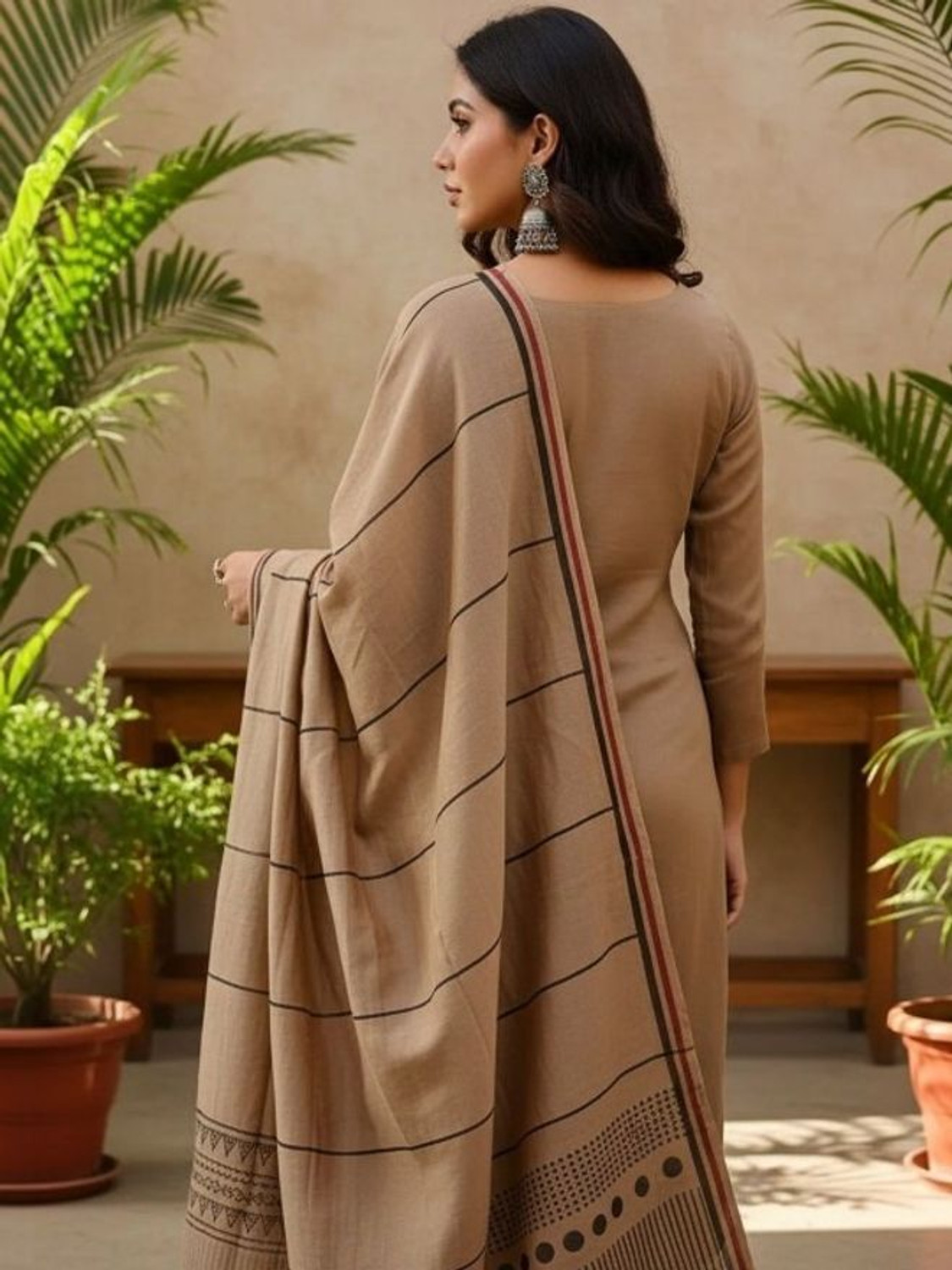 Image of RAJAPARA CREATION Women Kurti Palazzo Dupatta Set