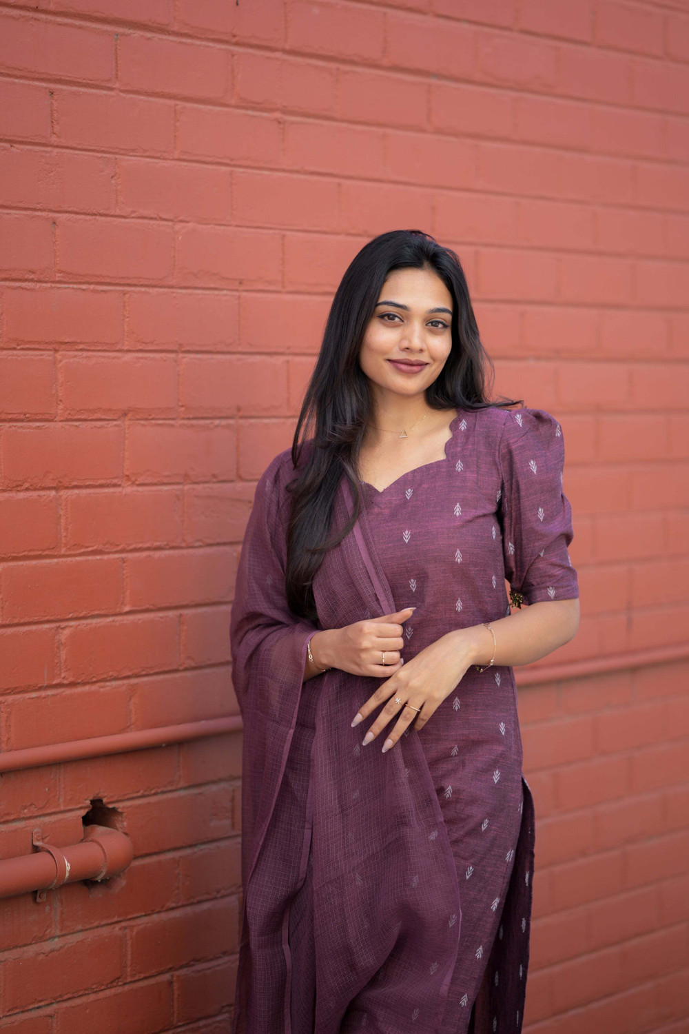 Image of Gosriki Women Kurta Palazzo Dupatta Set