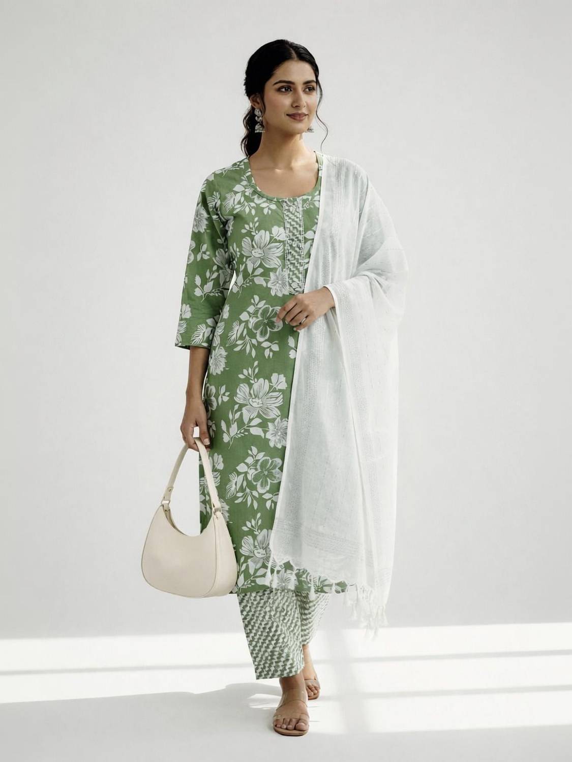Shozaai Collection Women Kurta Pant Dupatta Set
