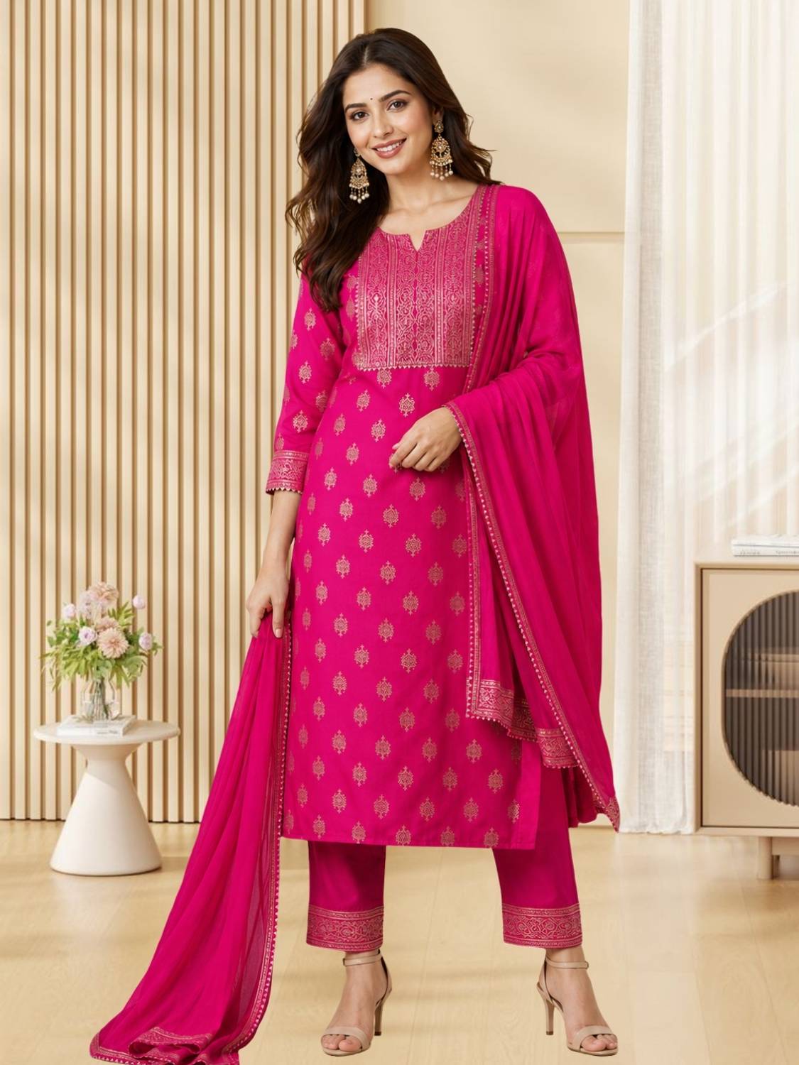aurbhi Printed Kurta, Trouser/Pant & Dupatta Set