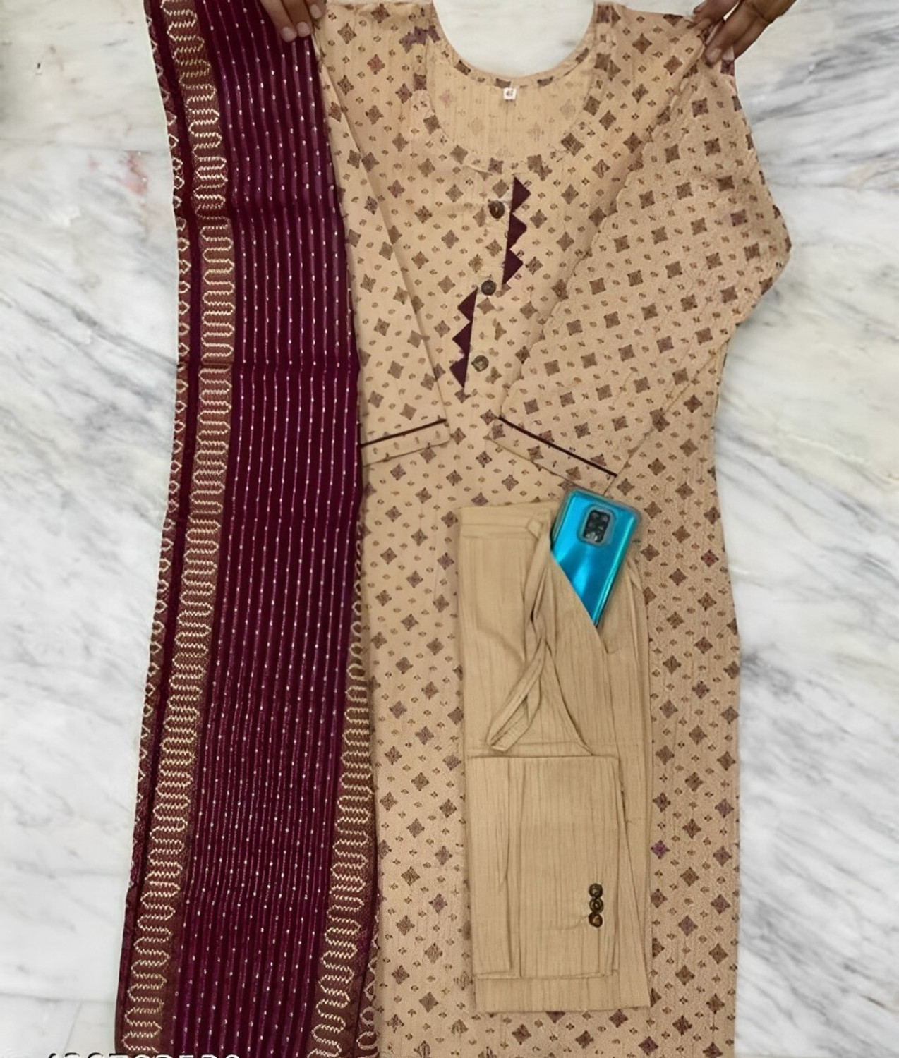Image of Leafhandlooms Women Kurta and Pant Set