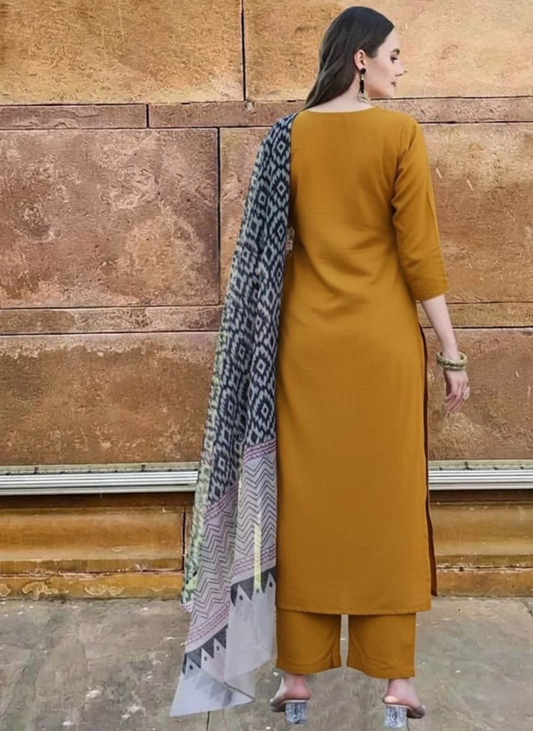 Image of Lamba Creations Women Kurta Pant Dupatta Set