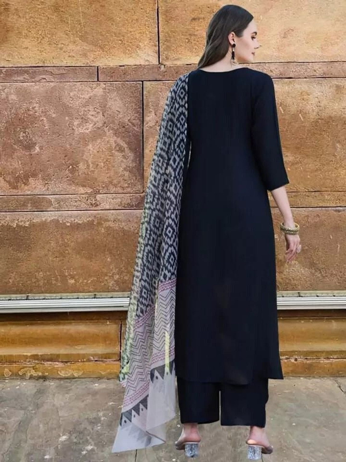 Image of Lamba Creations Women Kurta Pant Dupatta Set