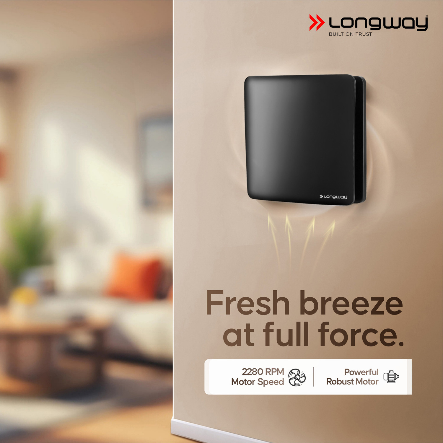 Image of Longway FreshX Energy Efficient Exhaust | Low Noise | Energy Efficient | Rust Proof 150 mm Exhaust Fan