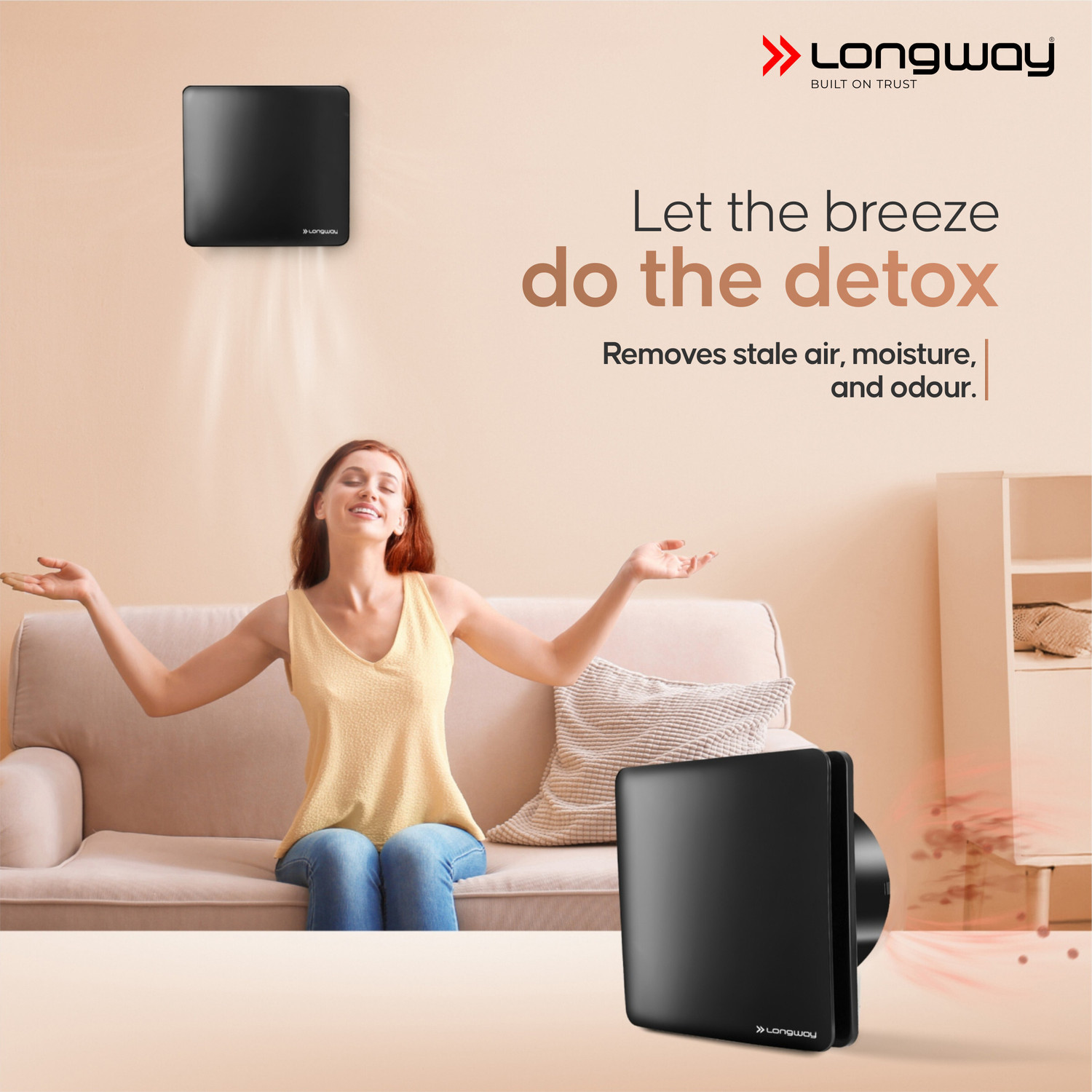 Image of Longway FreshX Energy Efficient Exhaust | Low Noise | Energy Efficient | Rust Proof 150 mm Exhaust Fan
