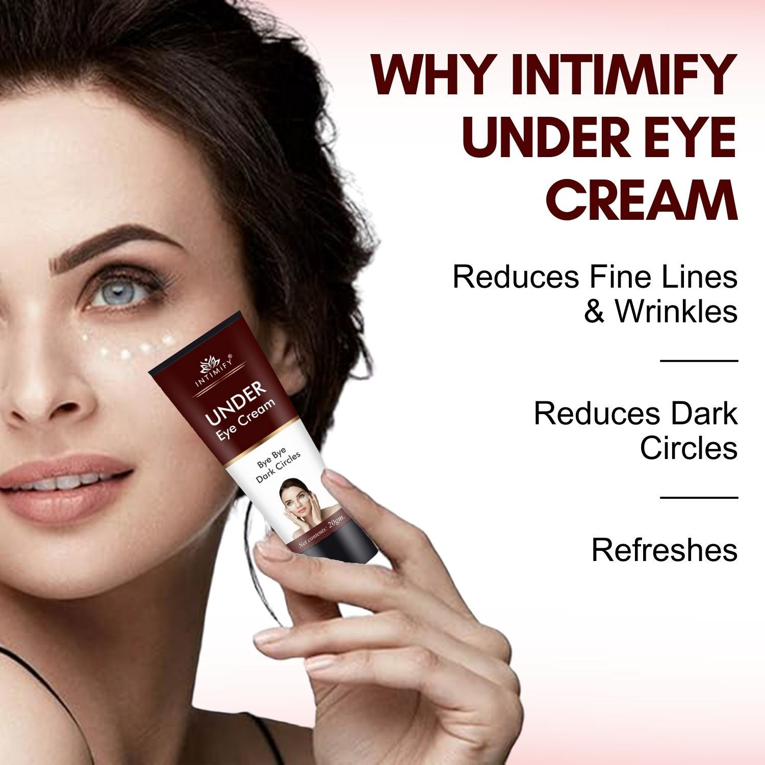 Image of INTIMIFY Under Eye Cream For Dark Circles, Nourishes Under Eye Skin
