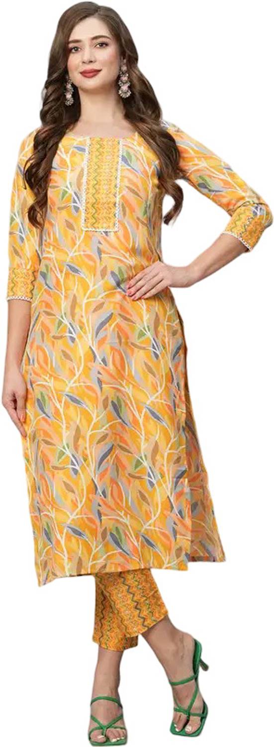 BAMLIZA WEAR Women Kurti Pant Set