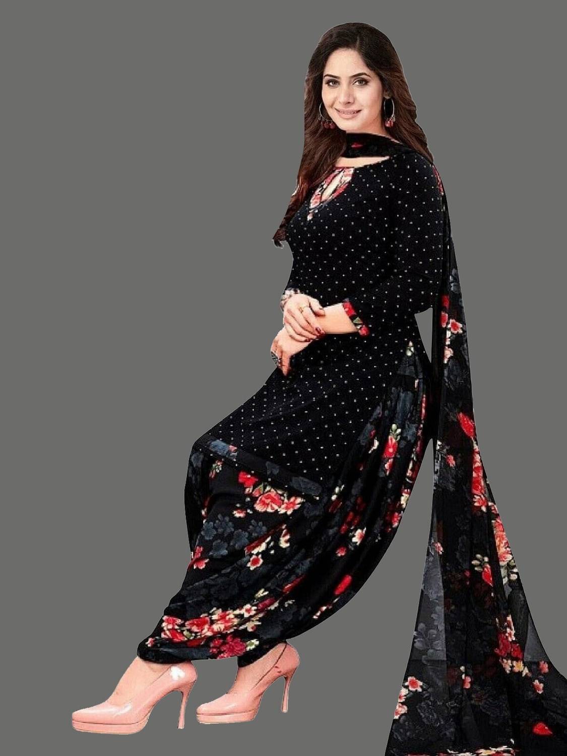Aagam Crepe Printed Salwar Suit Material