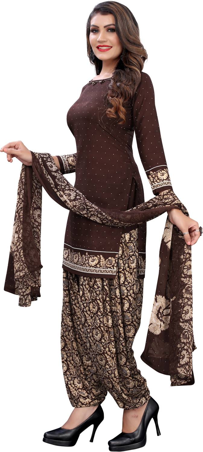 Aagam Crepe Printed Salwar Suit Material