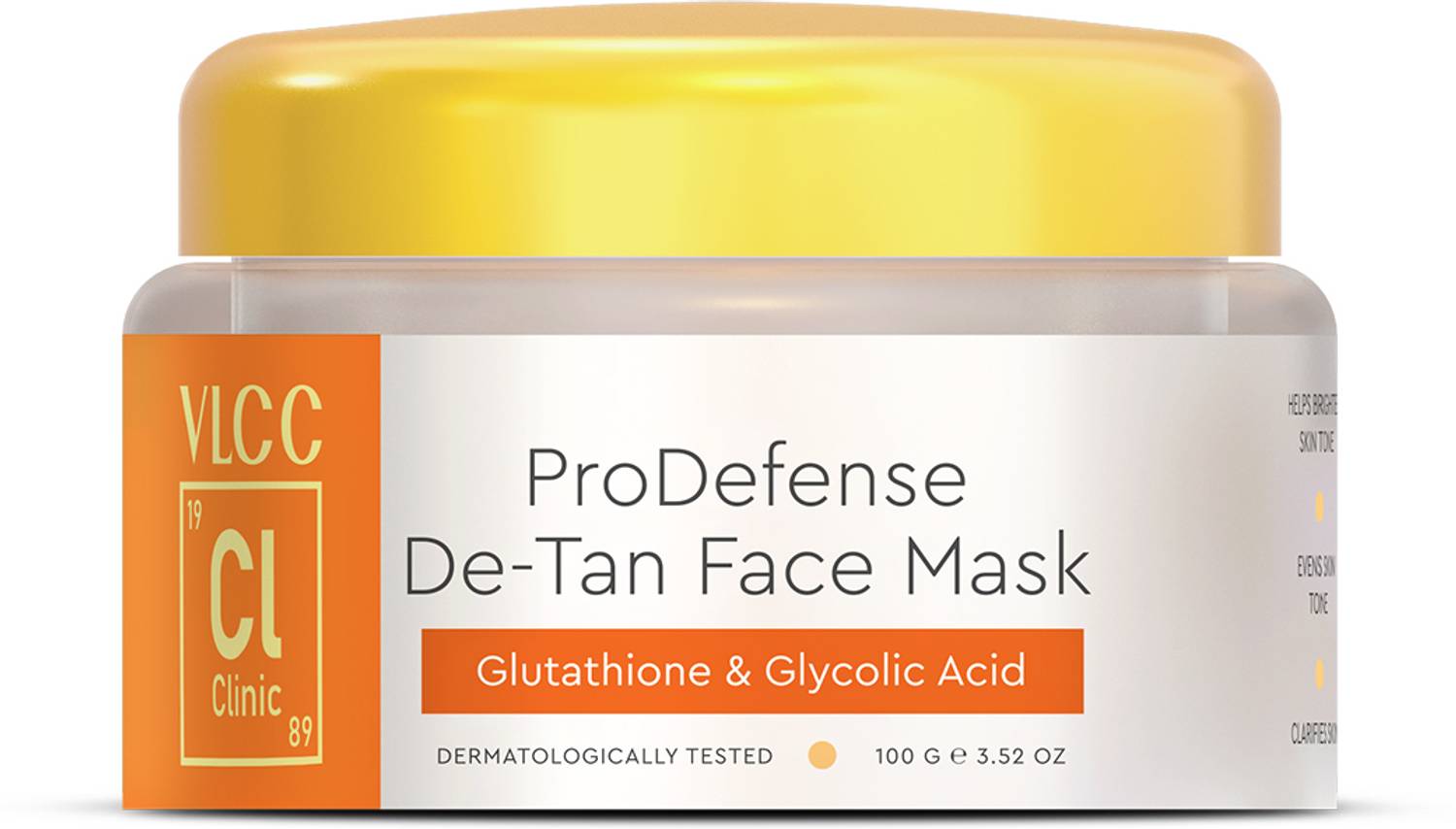 VLCC Clinic ProDefense De-Tan Face Mask With Glutathione & Glycolic Acid |  Skin Brightening - Price in India, Buy VLCC Clinic ProDefense De-Tan Face  Mask With Glutathione & Glycolic Acid | Skin