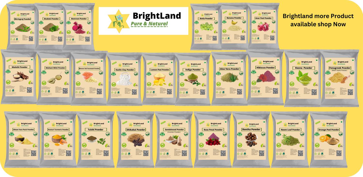 Brightland All Natural Face pack and Hair Pack powder (pack of 24 50gm each )