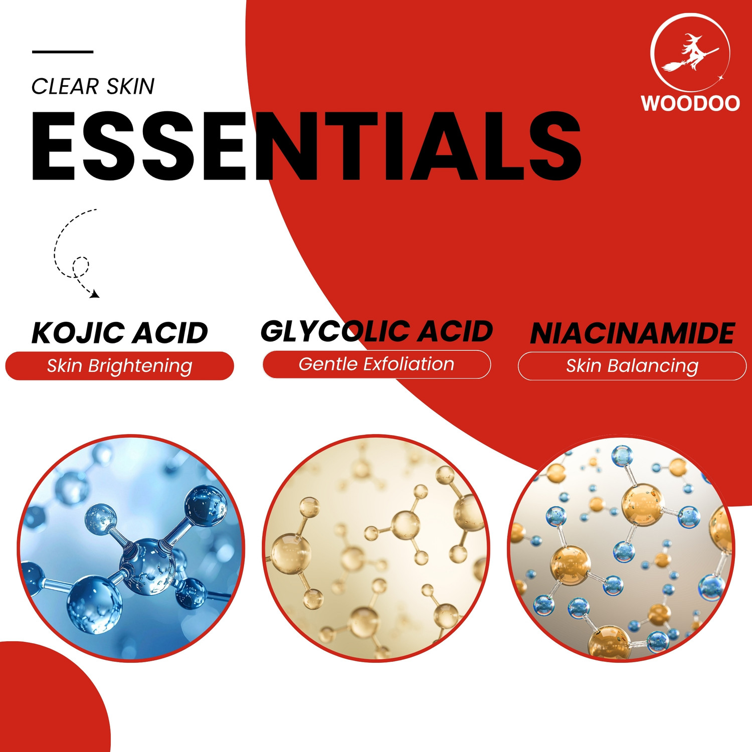 Image of woodoo Hello Clear Skin Face Wash (Pack of 2) with Salicylic Acid & Niacinamide for Glass Skin Glow