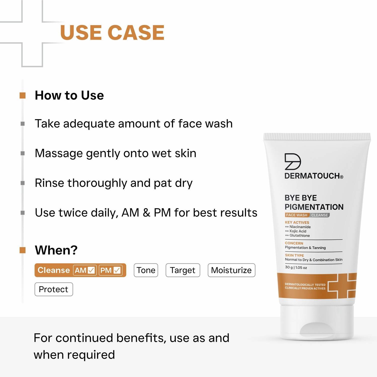 Dermatouch Bye Bye Pigmentation Face Wash - Image 3