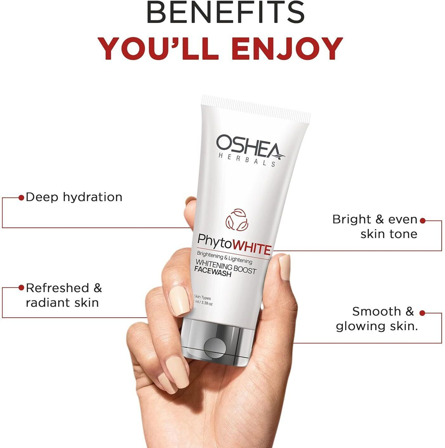 Image of OSHEA PhytoWhite Brightening Facewash for Cleansing & Hydration Face Wash