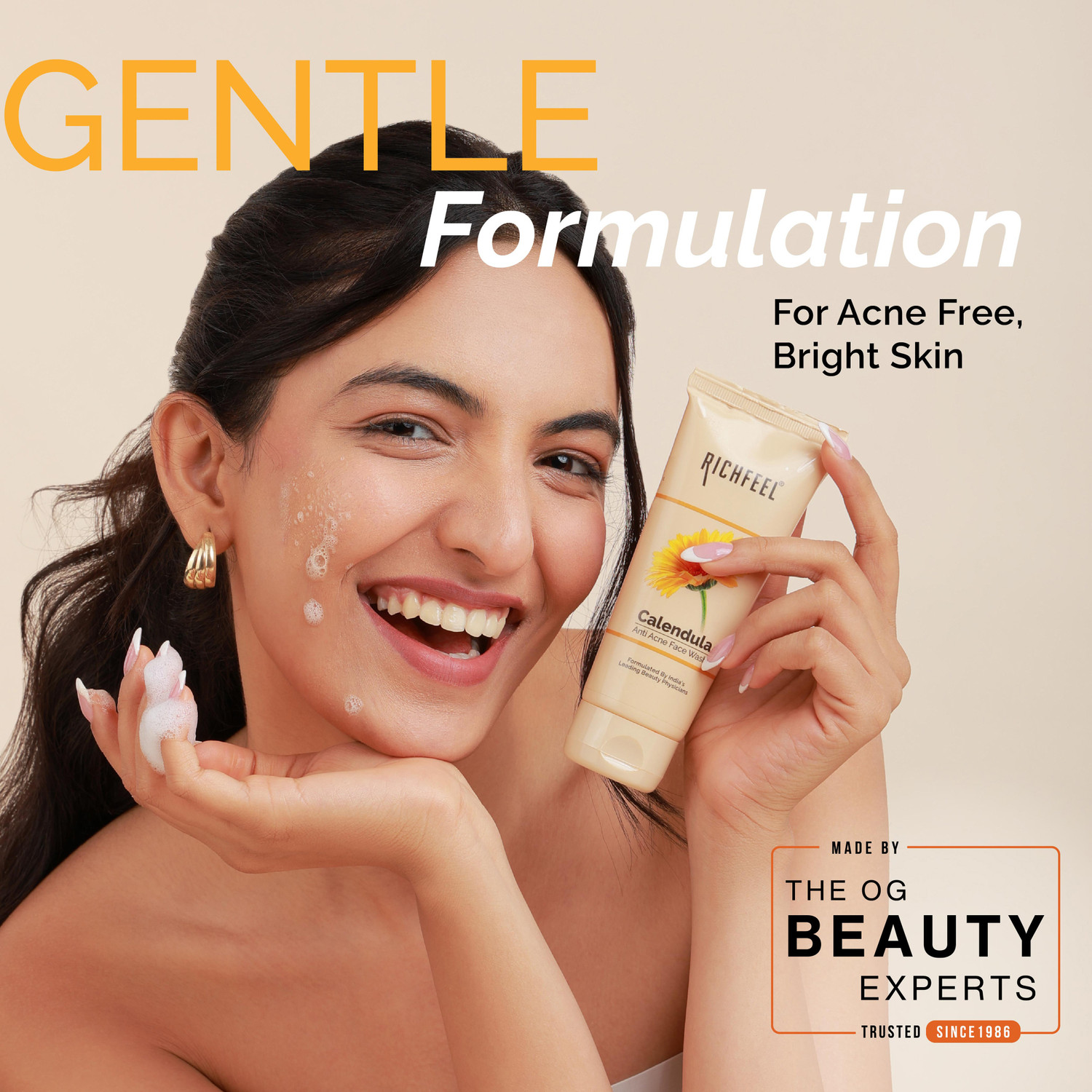 Image of RICHFEEL Anti Acne Calendula For Acne & Pimple 100 g (Pack of 4) Face Wash