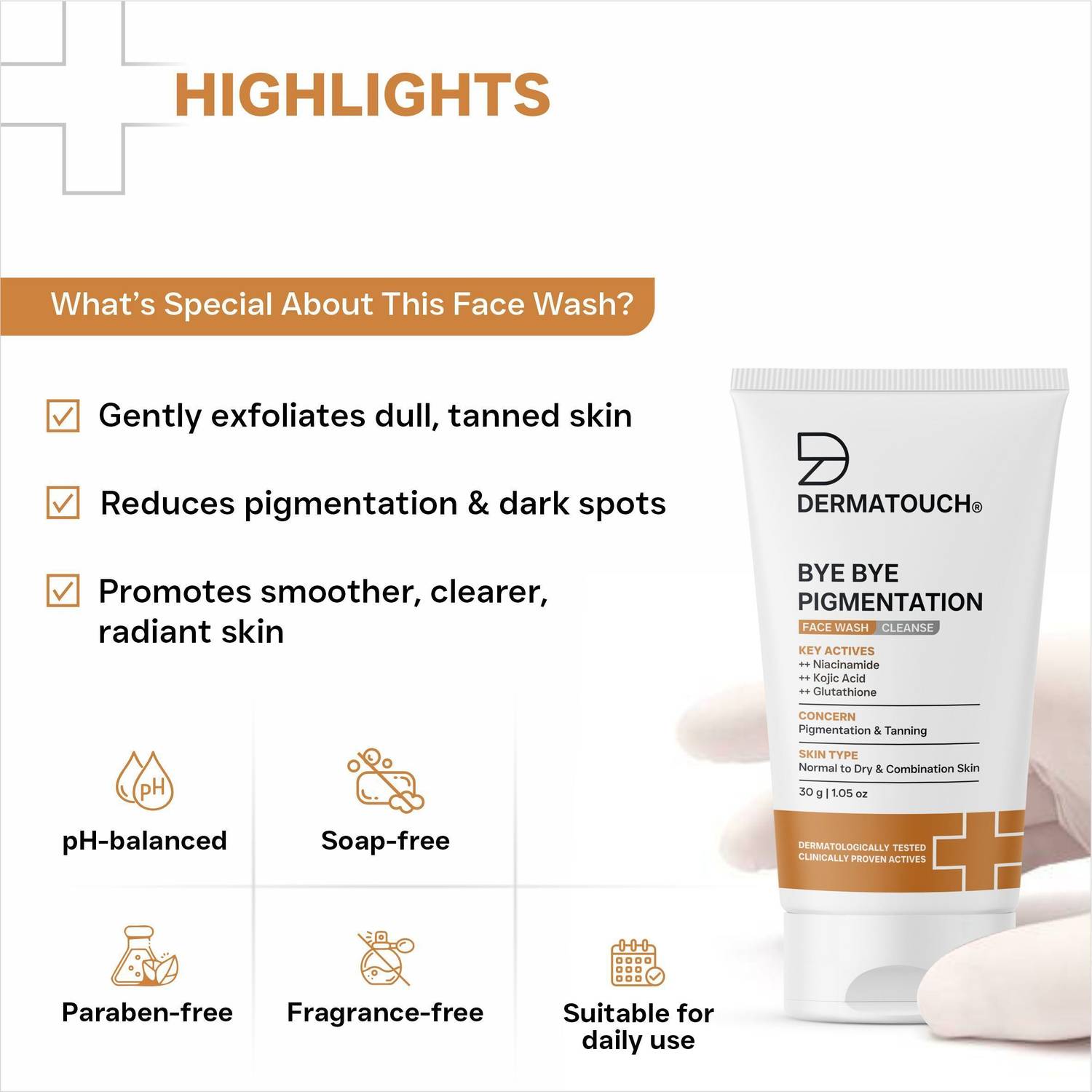 Dermatouch Bye Bye Pigmentation Face Wash - Image 4