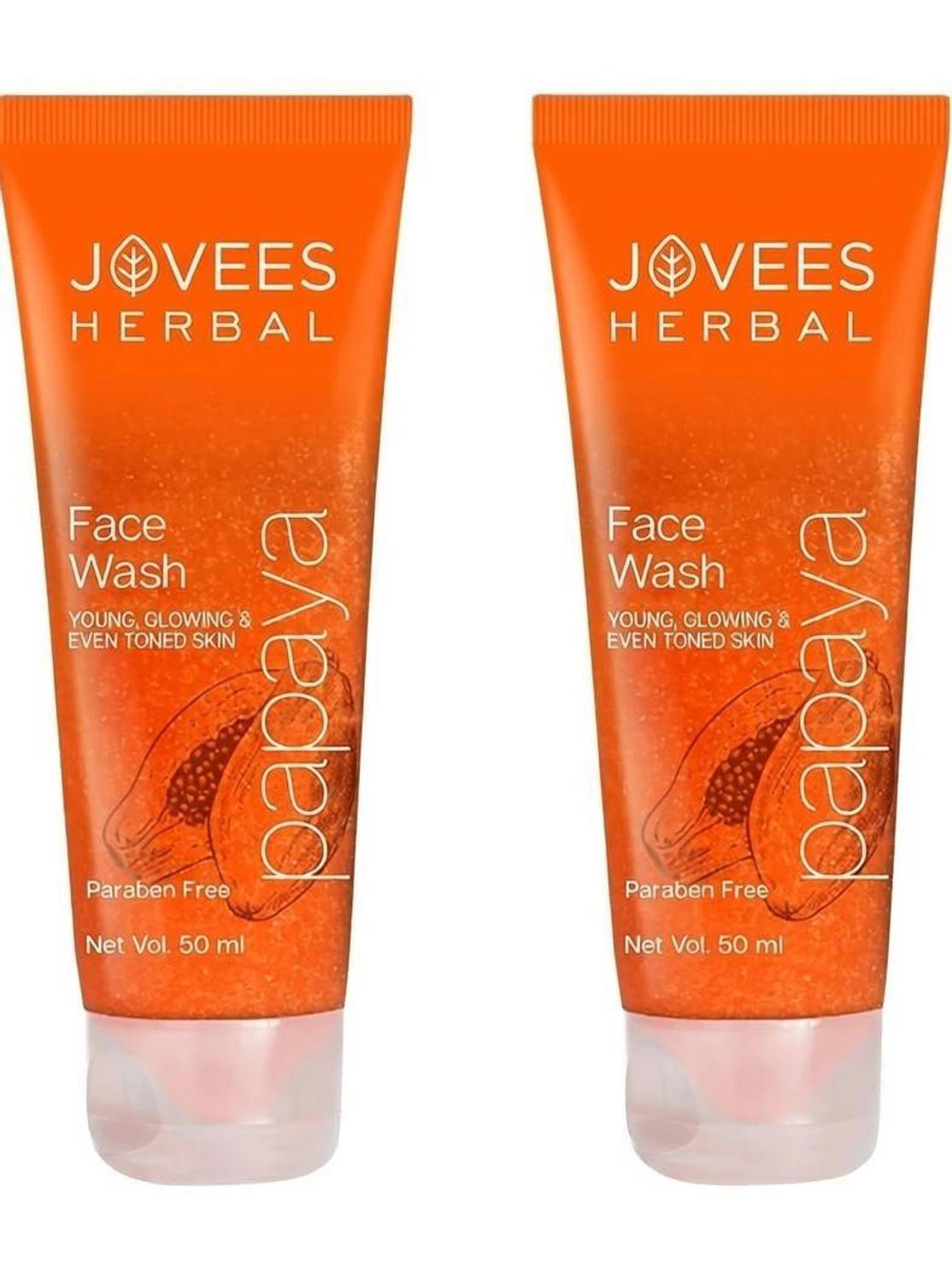 JOVEES Papaya 50ml facewash Pack of 2 Face Wash