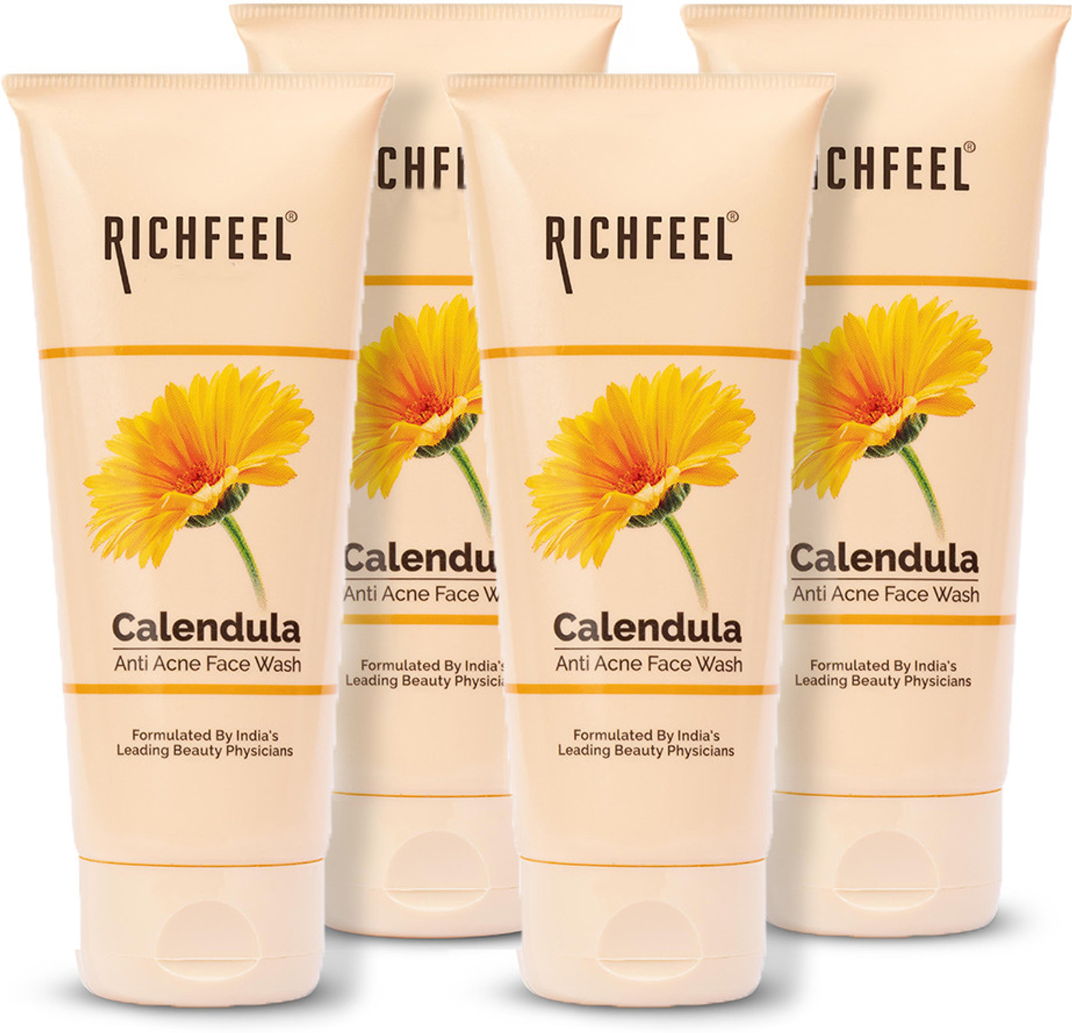 Image of RICHFEEL Anti Acne Calendula For Acne & Pimple 100 g (Pack of 4) Face Wash