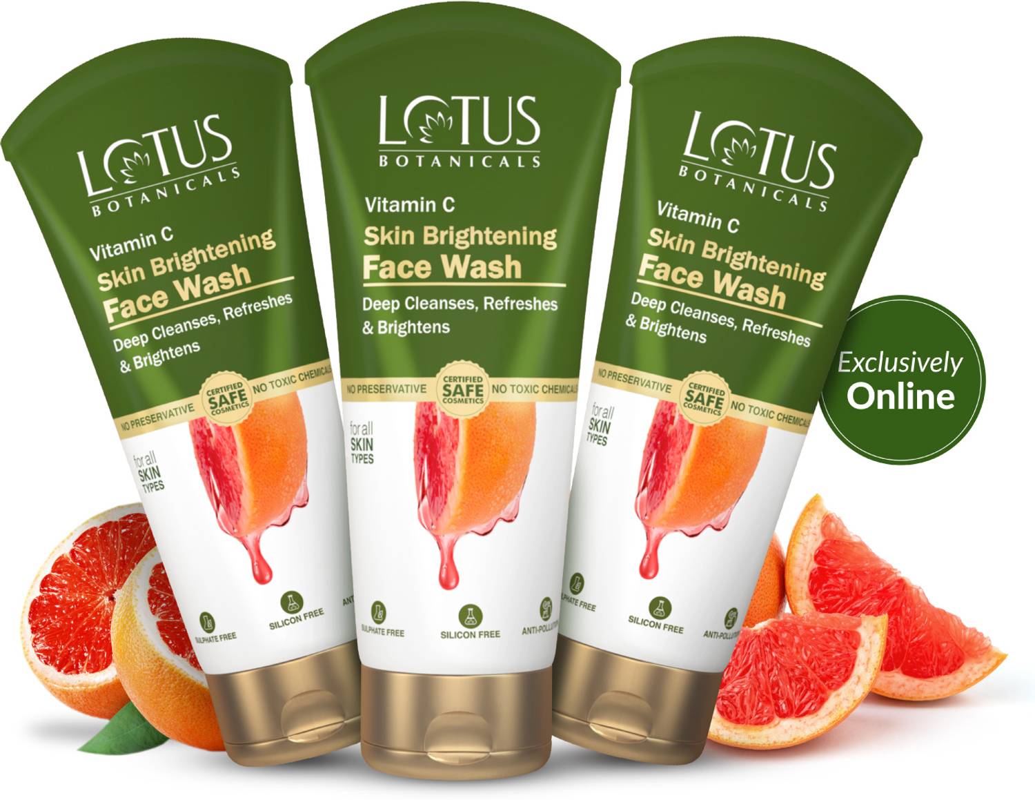 Lotus Botanicals Vitamin C Skin Brightening (Pack of 3) Deeply C