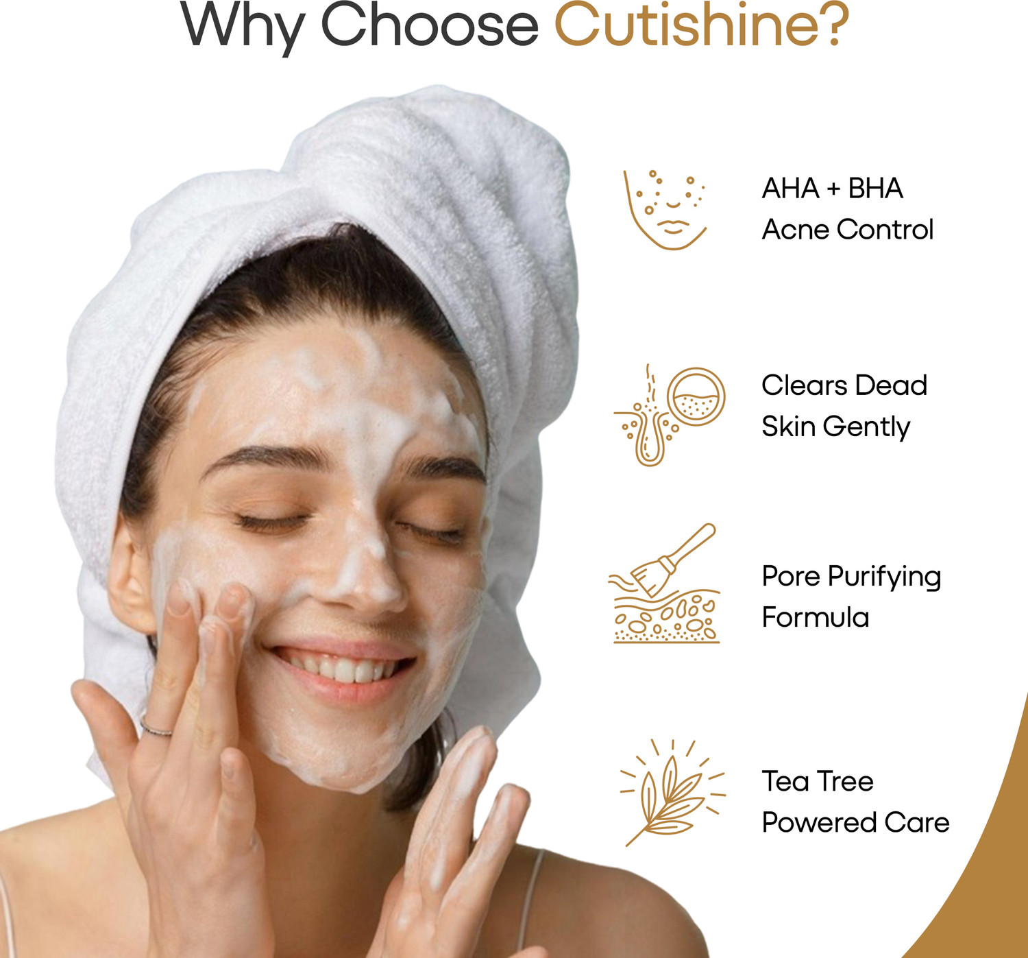 Image of Cutishine AHA & BHA Facewash|Deep Clean & Clear Complexion|Oily, Acne-Prone Skin Pack of 2 Face Wash