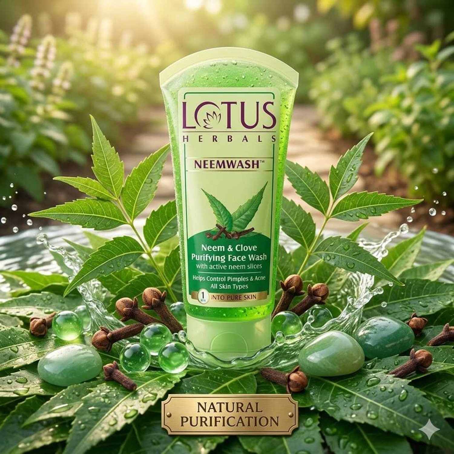 Image of LOTUS HERBALS NEEMWASH Neem & Clove Ultra-Purifying ( Pack of 3 ) ( 150g * 3 ) Face Wash
