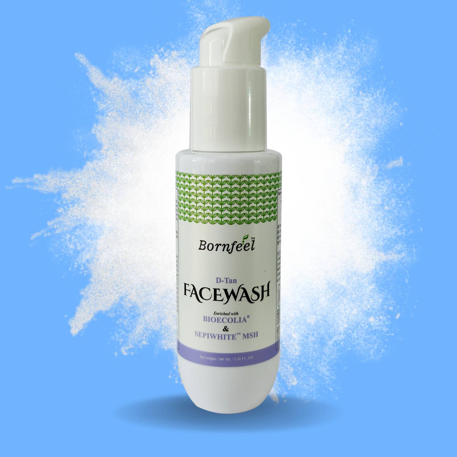 Bornfeel DeTan Brightning skin, Dark Spots Reduction, And moisturize Skin- 100 ml Face Wash