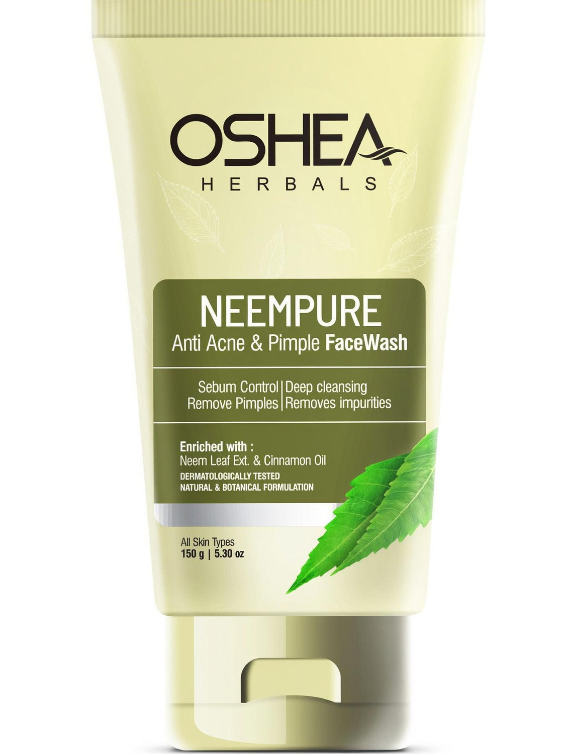 Image of Oshea Herbals Neempure Anti Acne Facewash Reduces Pimples & Hydrates Skin Face Wash