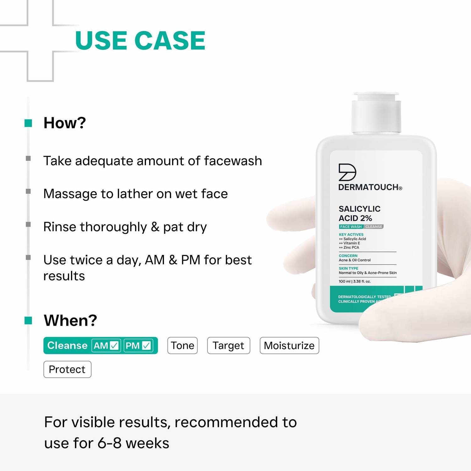 Dermatouch Salicylic Acid 2% Face Wash 100ml - Image 4