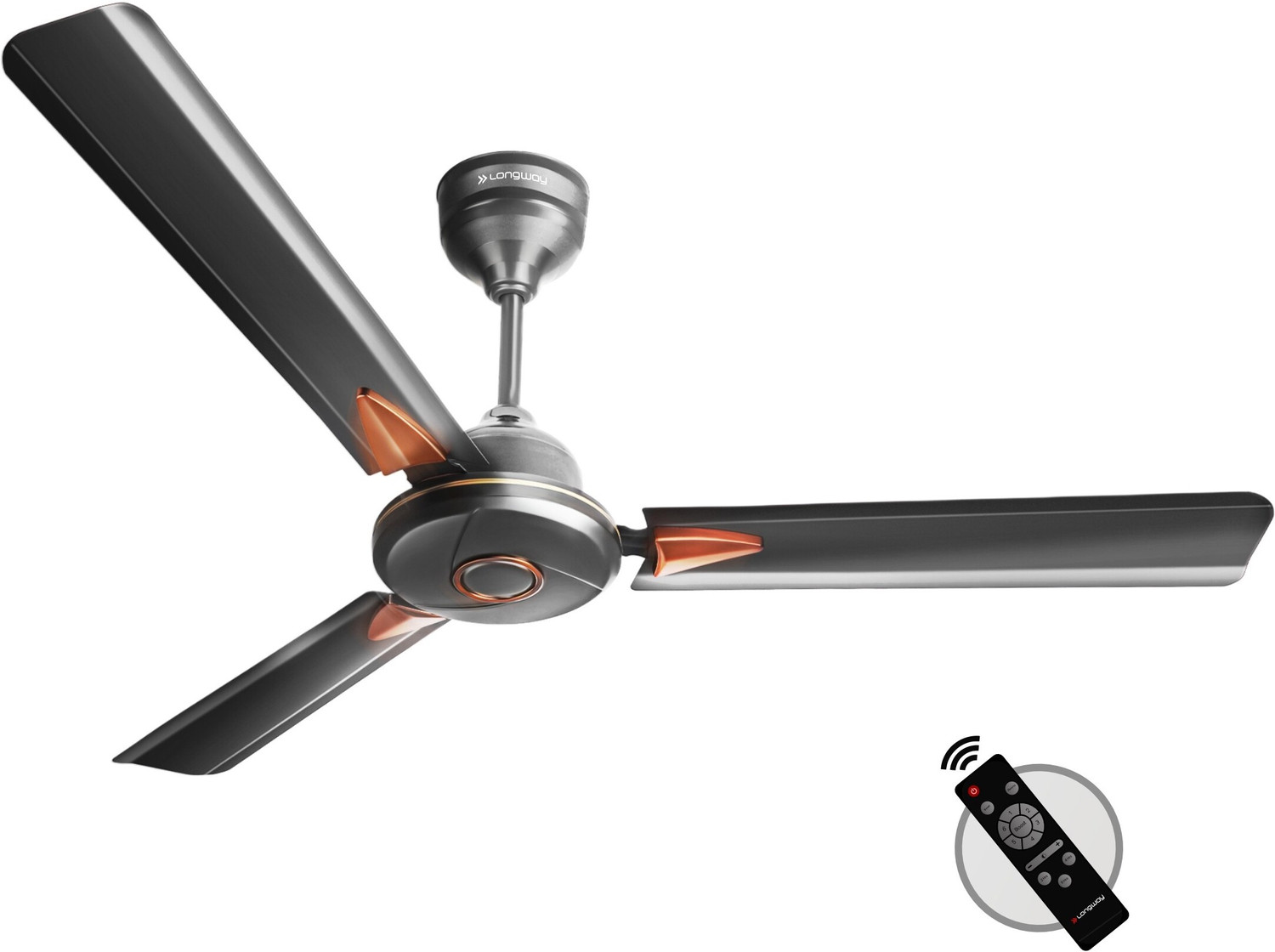 Image of Longway Aero BLDC | Remote Control | High Speed | Premium with 3 Year Warranty 1200 mm Ceiling Fan