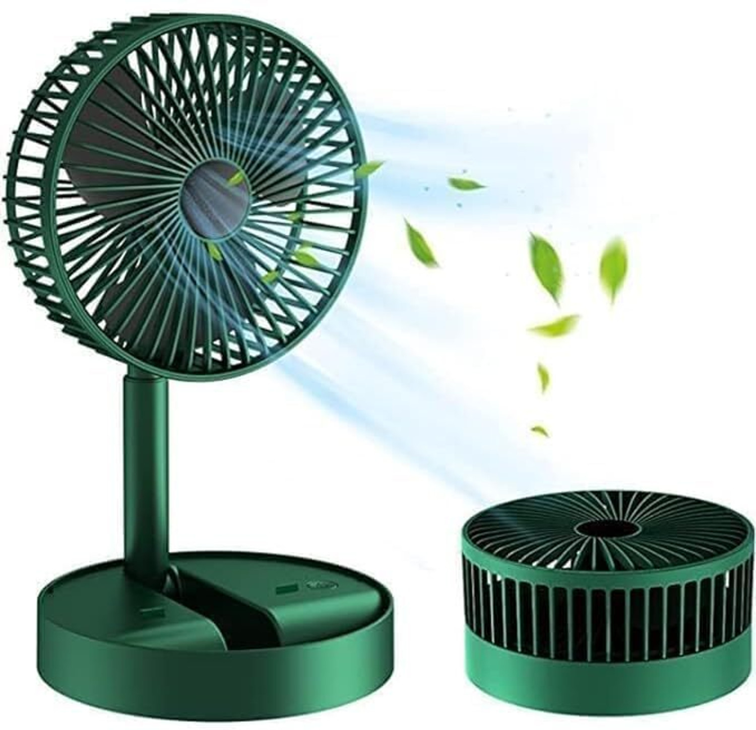 Image of Viraan Green Foldable Fan Portable Table Fan for Home and Office green foldable fan 11 USB Fan