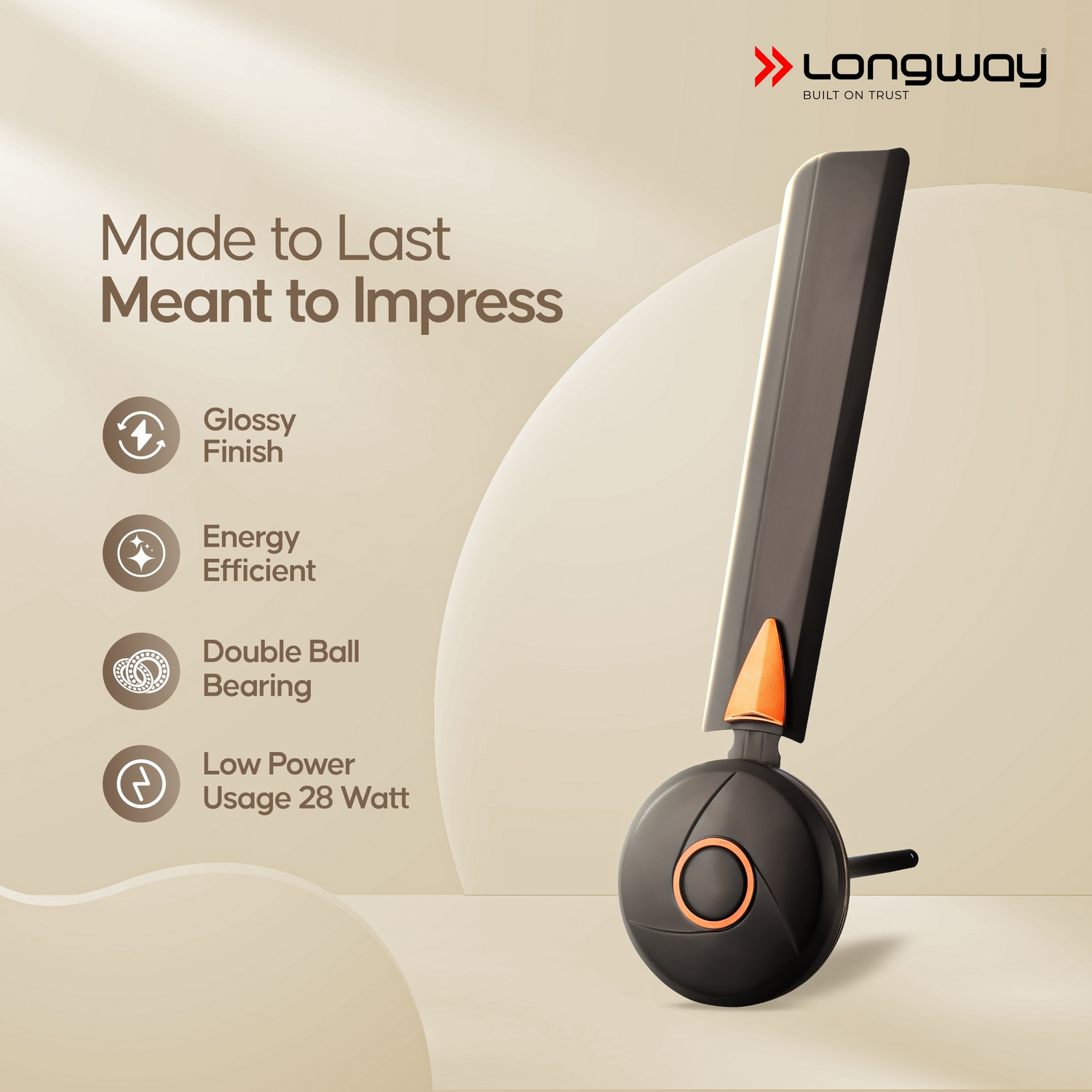Image of Longway Aero BLDC | Remote Control | High Speed | Premium with 3 Year Warranty 1200 mm Ceiling Fan